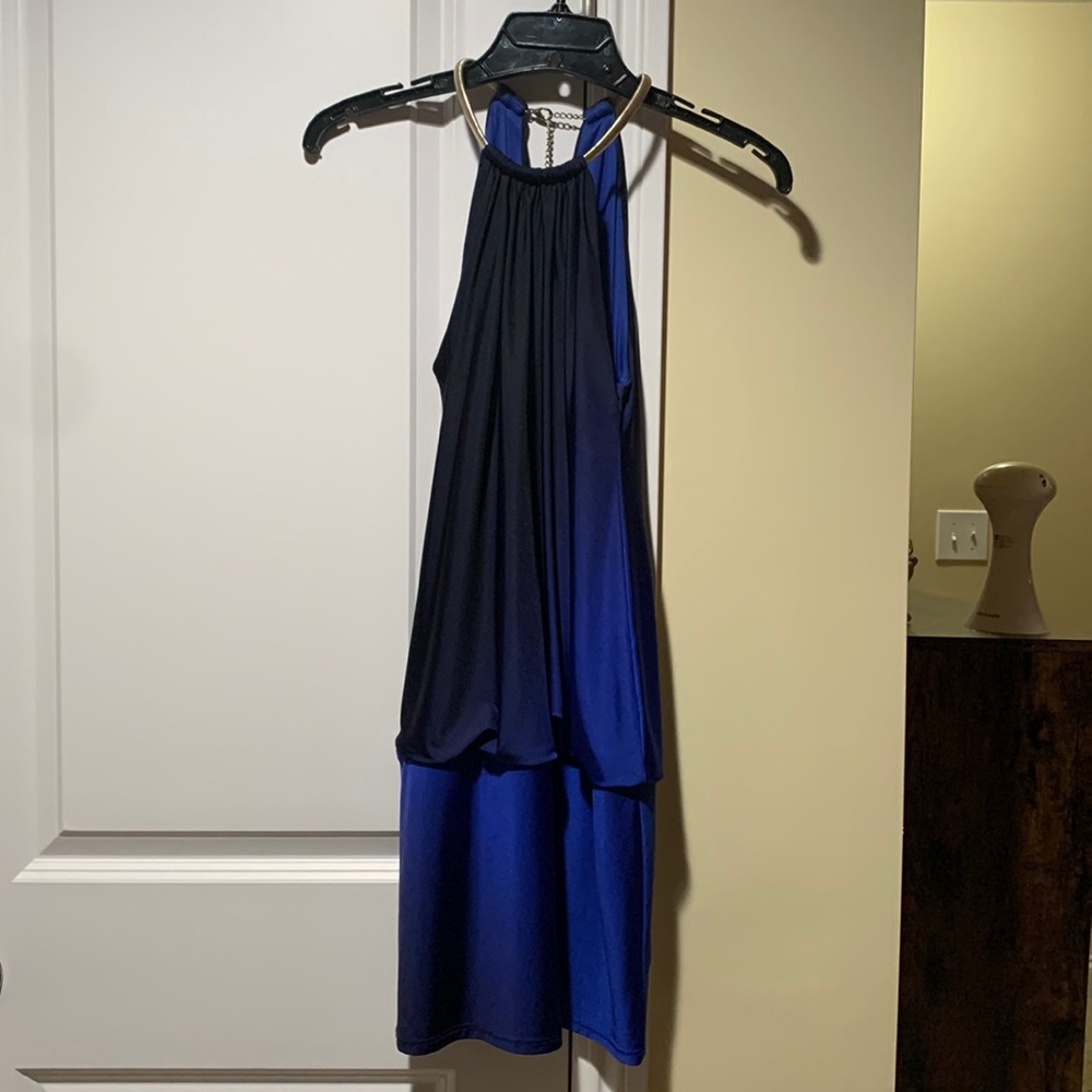 Short Tie Dye Navy cocktail dress